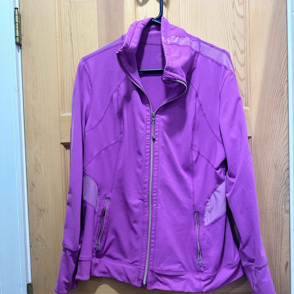 Purple workout long sleeve shirt
